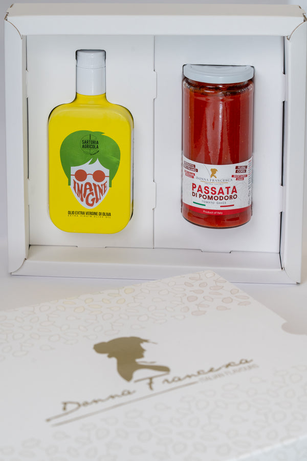 Donna Francesca Legend Collection olive oil with tomato passata gourmet gift box