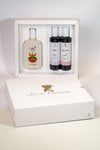 Luxury olive oil trio gift set with spicy, garlic, and extra virgin varieties by Donna Francesca