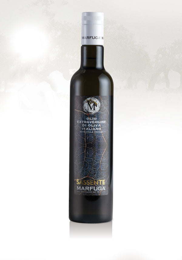 Sassente Marfuga Extra Virgin Olive Oil Monocultivar Frantoio Premium Italian EVOO